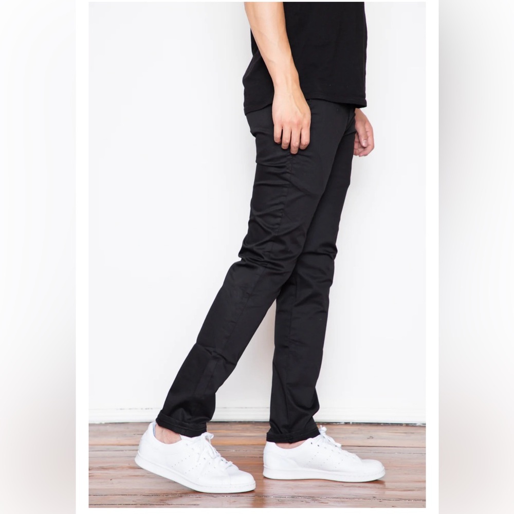 Naked & Famous Black Slim Stretch Chino
